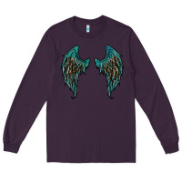Plum turquoise leopard wings Long Sleeve Tee - RanaPortraitStore