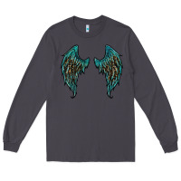Smoke turquoise leopard wings Long Sleeve Tee - RanaPortraitStore