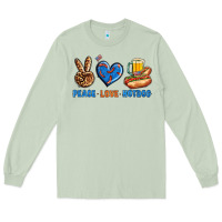 Matcha Peace Love Hotdog Long Sleeve Tee - BundleAndBundleShop