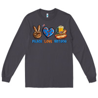 Smoke Peace Love Hotdog Long Sleeve Tee - BundleAndBundleShop
