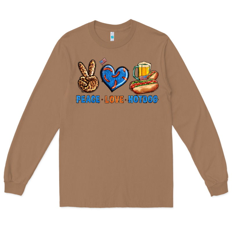 Peace Love Hotdog Long Sleeve Tee by BundleAndBundleShop | Teevron