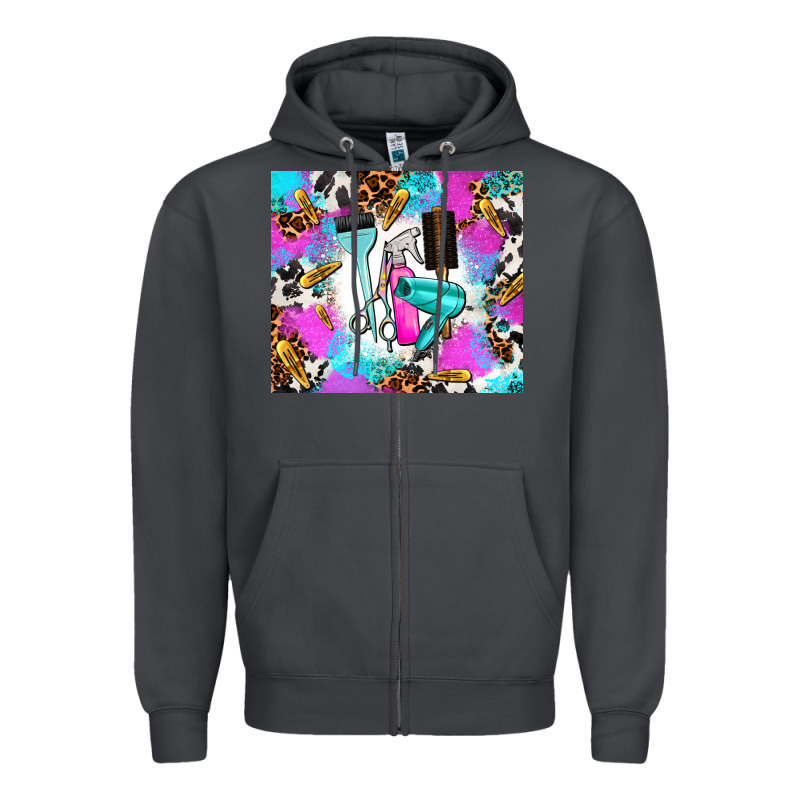 Hair Stylist Zipper Hoodie by AdoDesignShop | Teevron