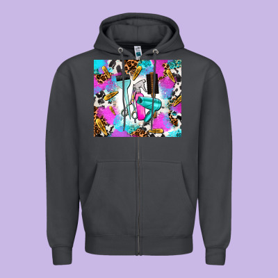 Hair Stylist Zipper Hoodie Designed By Adodesignshop