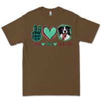 Cacao Peace Love Border Collie Premium Tee - Jasminsmagicworld