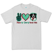 Dove Grey Peace Love Border Collie Premium Tee - Jasminsmagicworld