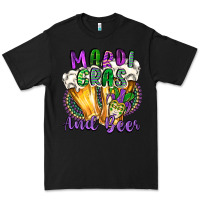 Black mardi gras and beer Premium Tee - CowGirlArtShop