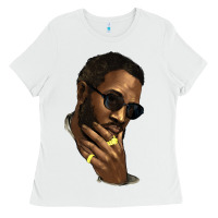 White Black man Ladies Tee - HowdyJamesFarm
