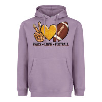 Lavender peace love football revize Heavyweight Hoodie - AdoDesignShop