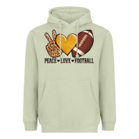 Peace Love Football Revize Heavyweight Hoodie | Teevron