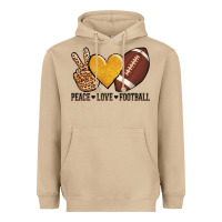 Mushroom peace love football revize Heavyweight Hoodie - AdoDesignShop