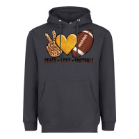 Smoke peace love football revize Heavyweight Hoodie - AdoDesignShop