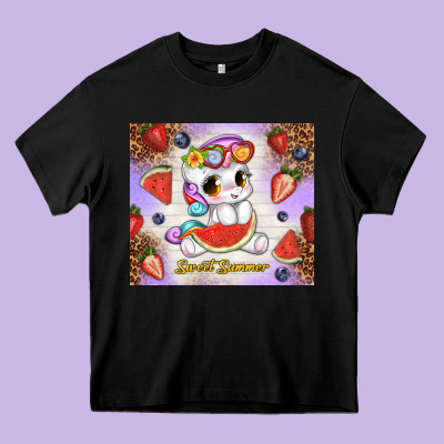 Sweet Summer Cute Unicorn Heavy Core Tee Designed By Tumblerdesignbyshophia
