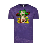Cloud Purple St. Patrick's Day cow Vintage Tee - OliviaCreatesArt