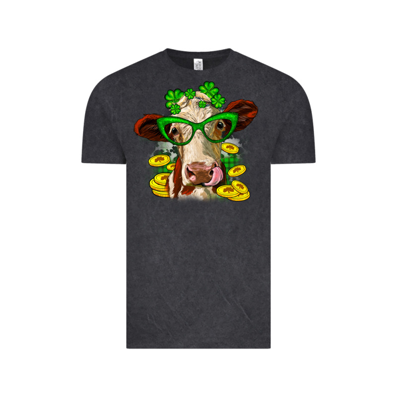 St. Patrick's Day Cow Vintage Tee by OliviaCreatesArt | Teevron