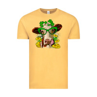 Vintage Mustard St. Patrick's Day cow Vintage Tee - OliviaCreatesArt