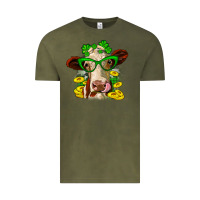 Vintage Olive St. Patrick's Day cow Vintage Tee - OliviaCreatesArt