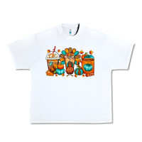 White Thanksgiving Coffee Cups Urban Heavy Tee - FaDigitalArtStudio