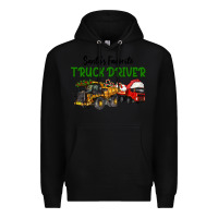 Black Santa's Favorite Truck Driver Premium Hoodie - LillyAllenDesigns
