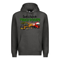 Charcoal Heather Santa's Favorite Truck Driver Premium Hoodie - LillyAllenDesigns