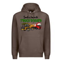 Coffee Santa's Favorite Truck Driver Premium Hoodie - LillyAllenDesigns