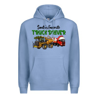 Colony Blue Santa's Favorite Truck Driver Premium Hoodie - LillyAllenDesigns