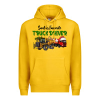 Lemon Santa's Favorite Truck Driver Premium Hoodie - LillyAllenDesigns