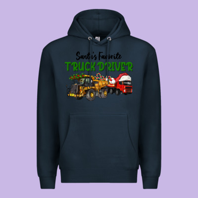Santa's Favorite Truck Driver Premium Hoodie Designed By Lillyallendesigns