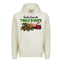 Oatmeal Heather Santa's Favorite Truck Driver Premium Hoodie - LillyAllenDesigns