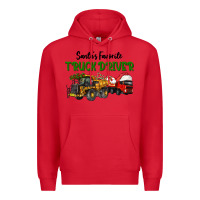Red Santa's Favorite Truck Driver Premium Hoodie - LillyAllenDesigns
