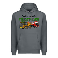 Rock Santa's Favorite Truck Driver Premium Hoodie - LillyAllenDesigns