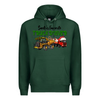 Sports Green Santa's Favorite Truck Driver Premium Hoodie - LillyAllenDesigns