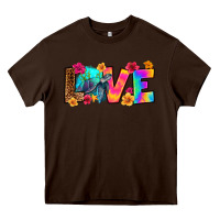 Chocolate Brown turtle love Heavy Core Tee - RanaPortraitStore