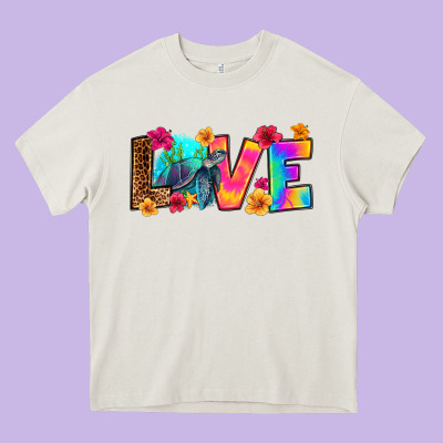 Turtle Love Heavy Core Tee Designed By Ranaportraitstore