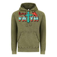 Vintage Olive Have Faith Vintage Hoodie - BundleAndBundleShop