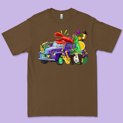 Mardi Gras Gnome On The Truck Premium Tee Designed By Cowgirlartshop
