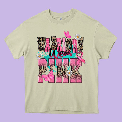 Warriors Wear Pink Cancer Awareness Heavy Core Tee Designed By Howdyjamesfarm