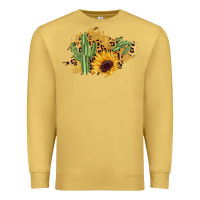 Antique Gold cactus leopard sunflower glitter  patch Premium Sweatshirt - AdoDesignShop