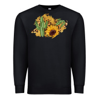 Black cactus leopard sunflower glitter  patch Premium Sweatshirt - AdoDesignShop