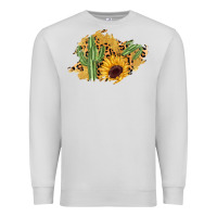 Dove Grey cactus leopard sunflower glitter  patch Premium Sweatshirt - AdoDesignShop