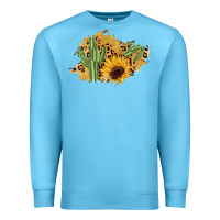 Ocean Blue cactus leopard sunflower glitter  patch Premium Sweatshirt - AdoDesignShop