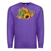 Purple cactus leopard sunflower glitter  patch Premium Sweatshirt - AdoDesignShop