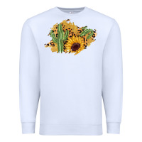 White cactus leopard sunflower glitter  patch Premium Sweatshirt - AdoDesignShop