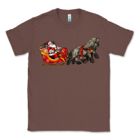 Chestnut santa riding his sleigh with gifts Classic Tee - CowGirlArtShop
