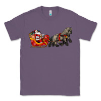 Lavender santa riding his sleigh with gifts Classic Tee - CowGirlArtShop
