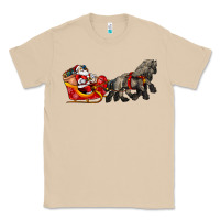 Mushroom santa riding his sleigh with gifts Classic Tee - CowGirlArtShop