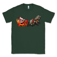 Sports Green santa riding his sleigh with gifts Classic Tee - CowGirlArtShop