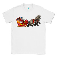 White santa riding his sleigh with gifts Classic Tee - CowGirlArtShop