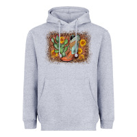 Heather Grey cowboy boots cactus leopard Heavyweight Hoodie - AdoDesignShop