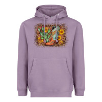 Lavender cowboy boots cactus leopard Heavyweight Hoodie - AdoDesignShop