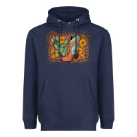 Navy cowboy boots cactus leopard Heavyweight Hoodie - AdoDesignShop